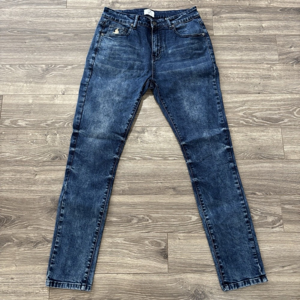 Kuwalla Tee Skinny Jeans Mens 30x30 Acid Wash Denim Y2K Indie Grunge Faded Wash